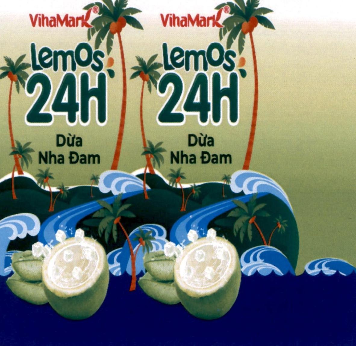 Nhãn hiệu VihaMark Lemos 24H Dừa Nha Đam VihaMark Lemos 24H Dừa Nha Đam  của Công ty cổ phần Tập đoàn VIHAMARK, số đơn 4-2023-10939