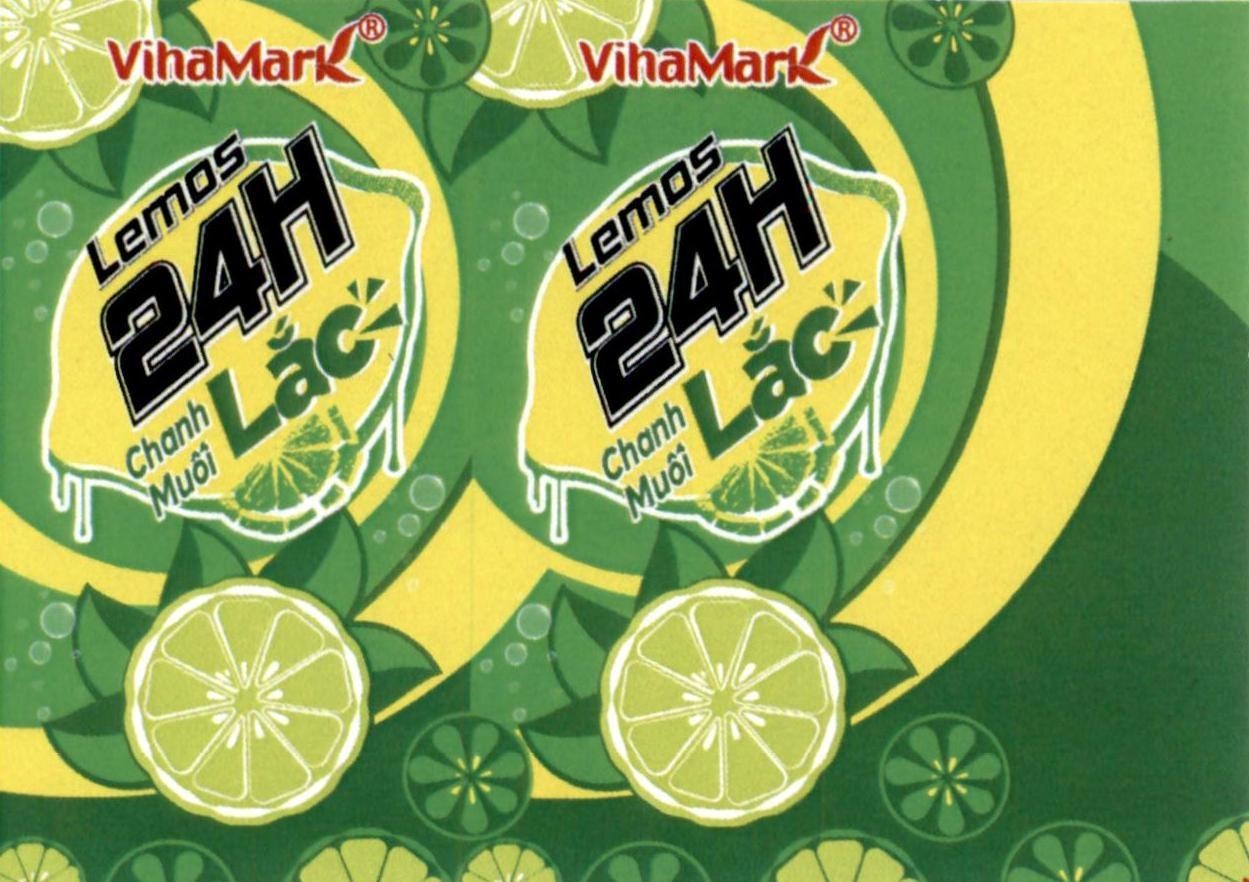 Nhãn hiệu VihaMarK Lemos 24H Chanh Muối Lắc VihaMarK Lemos 24H Chanh Muối Lắc  của Công ty cổ phần Tập đoàn VIHAMARK, số đơn 4-2023-12550