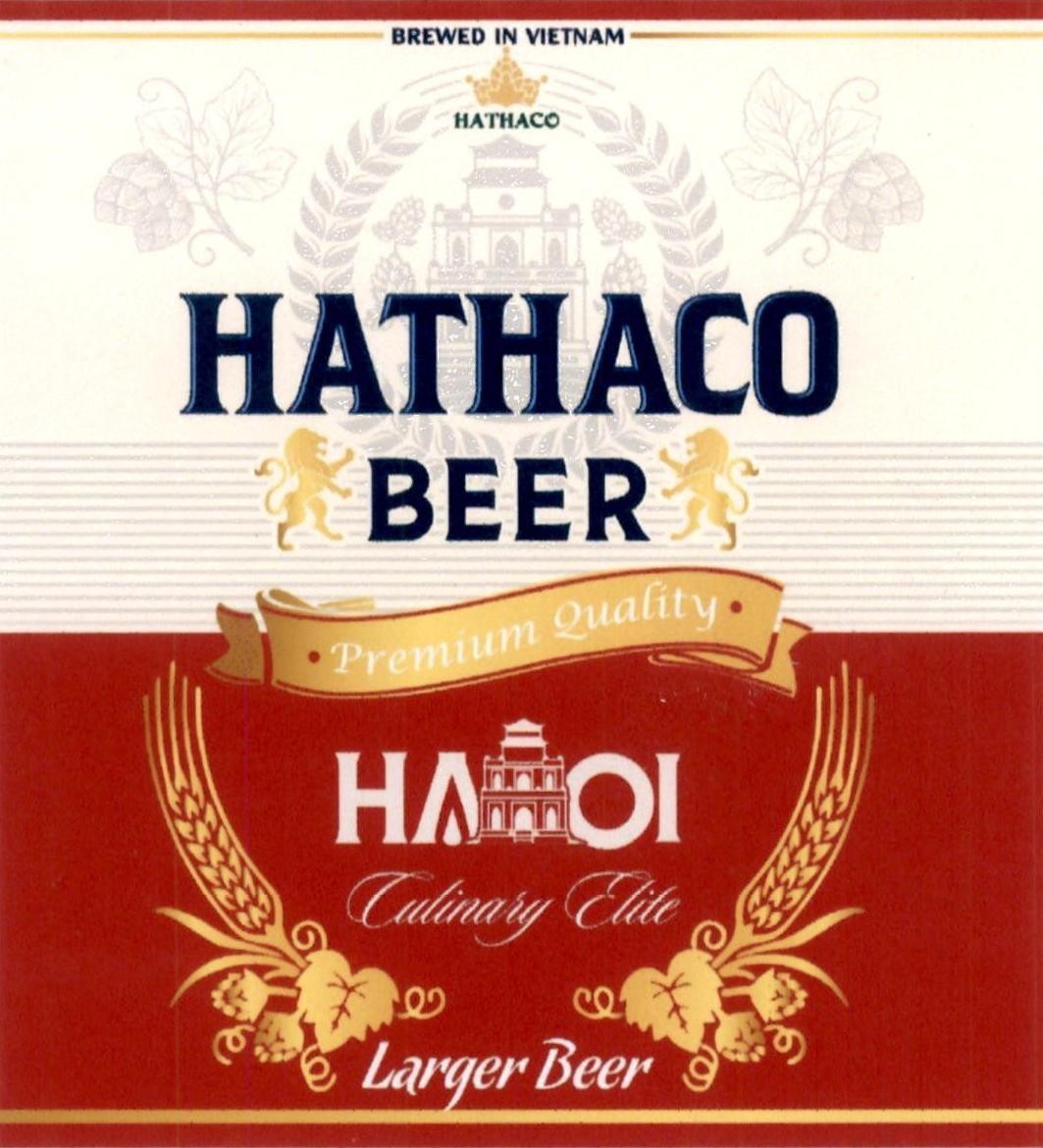 BREWED IN VIETNAM HATHACO HATHACO BEER Premium Quality HA OI Culinary Elite Larger Beer 