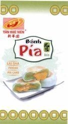 Công ty TNHH chế biến thực phẩm bánh pía lạp xưởng Tân Huê Viên的Bánh Pía Kim Sa Dứa LIU SHA PANDAN PIA CAKE T H V TÂN HUÊ VIÊN [xin hua yuan: TÂN HUÊ VIÊN] 品牌, 申请号 4-2023-31108