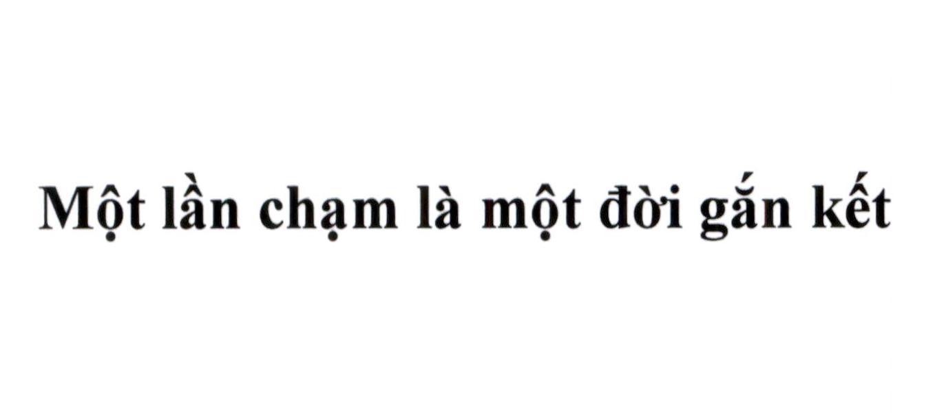 Nhãn hiệu Một lần chạm là một đời gắn kết  của Công ty cổ phần Tập đoàn APOLLO SILICONE, số đơn 4-2023-32048