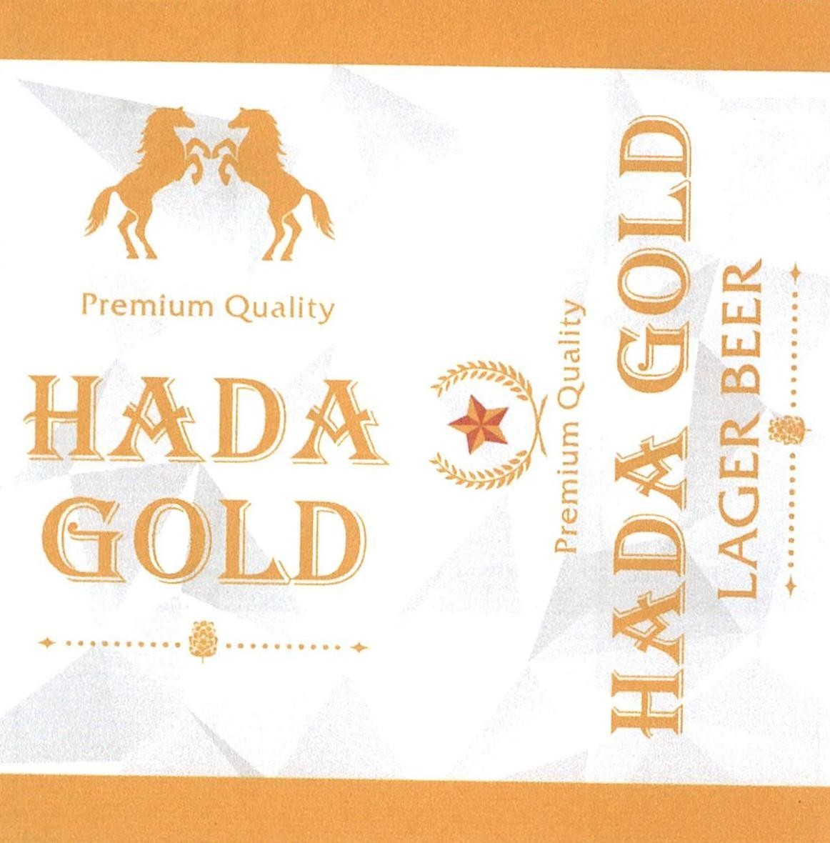 Nhãn hiệu HADA GOLD Premium Quality HADA GOLD Premium Quality LAGER BEER  của Công ty TNHH Phú Thái Sơn, số đơn 4-2023-33715