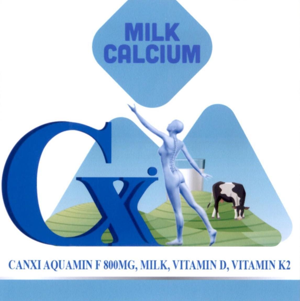 Cx MILK CALCIUM CANXI AQUAMIN F 800MG, MILK, VITAMIN D, VITAMIN K2 