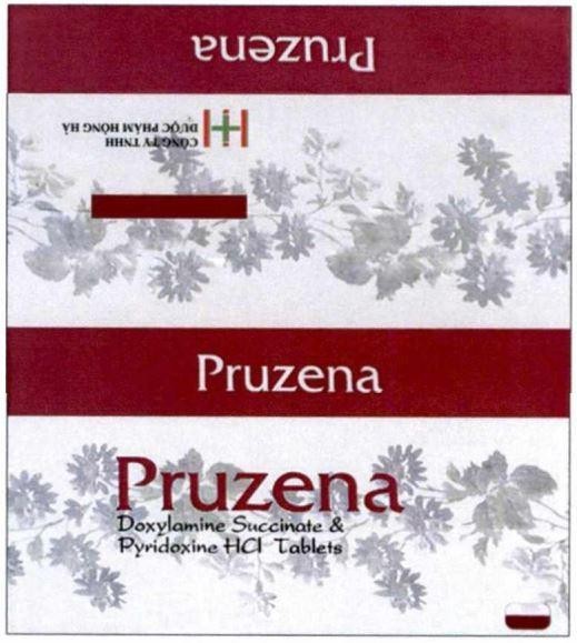 CÔNG TY TNHH DƯỢC PHẨM HỒNG HÀ的Pruzena Pruzena Doxylamine Succinate & Pyridoxine HCL Tablets Pruzena CÔNG TY TNHH DƯỢC PHẨM HỒNG HÀ + 品牌, 申请号 4-2023-41654
