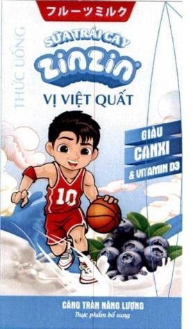 Nhãn hiệu SỮA TRÁI CÂY zinzin VỊ VIỆT QUẤT 10 THỨC UỐNG GIÀU CANXI & VITAMIN D3 CĂNG TRÀN NĂNG LƯỢNG Thực phẩm bổ sung [phư-rư-trư-mi-rư-cư: sữa trái cây]  của CÔNG TY CỔ PHẦN MORINAGA NUTRITIONAL FOODS VIỆT NAM, số đơn 4-2023-48322