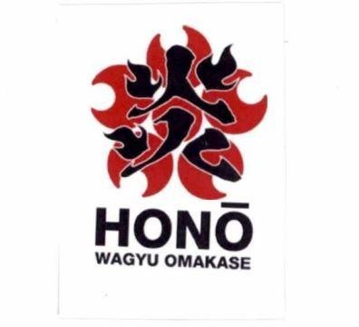 Nhãn hiệu HONO WAGYU OMAKASE [HONO: Ngọn lửa]  của Công ty cổ phần ẩm thực Mặt Trời Vàng, số đơn 4-2023-54417