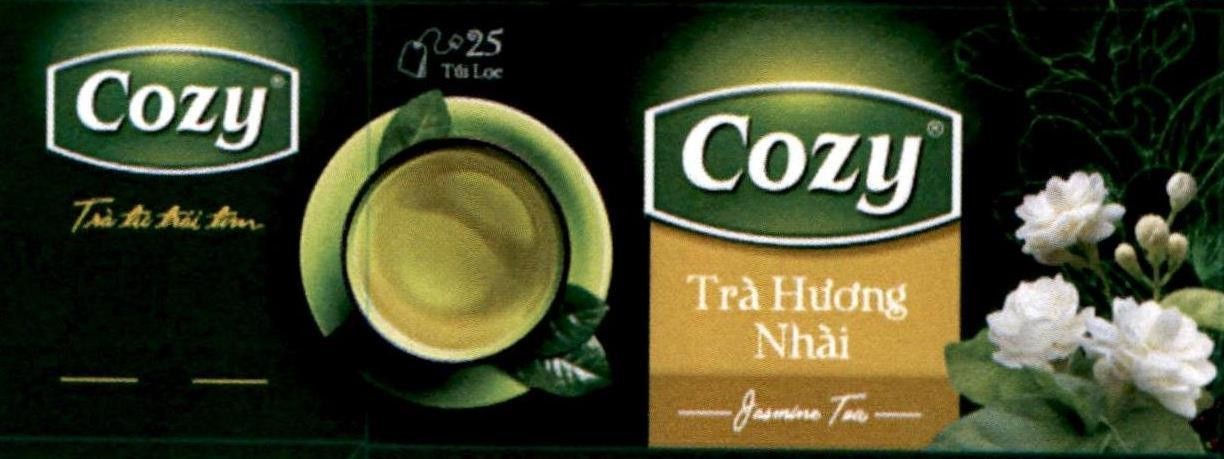Nhãn hiệu Cozy Trà Hương Nhài Jasmine Tea Trà từ trái tim Túi lọc 25  của Công ty cổ phần sản phẩm Sinh Thái, số đơn 4-2024-08840