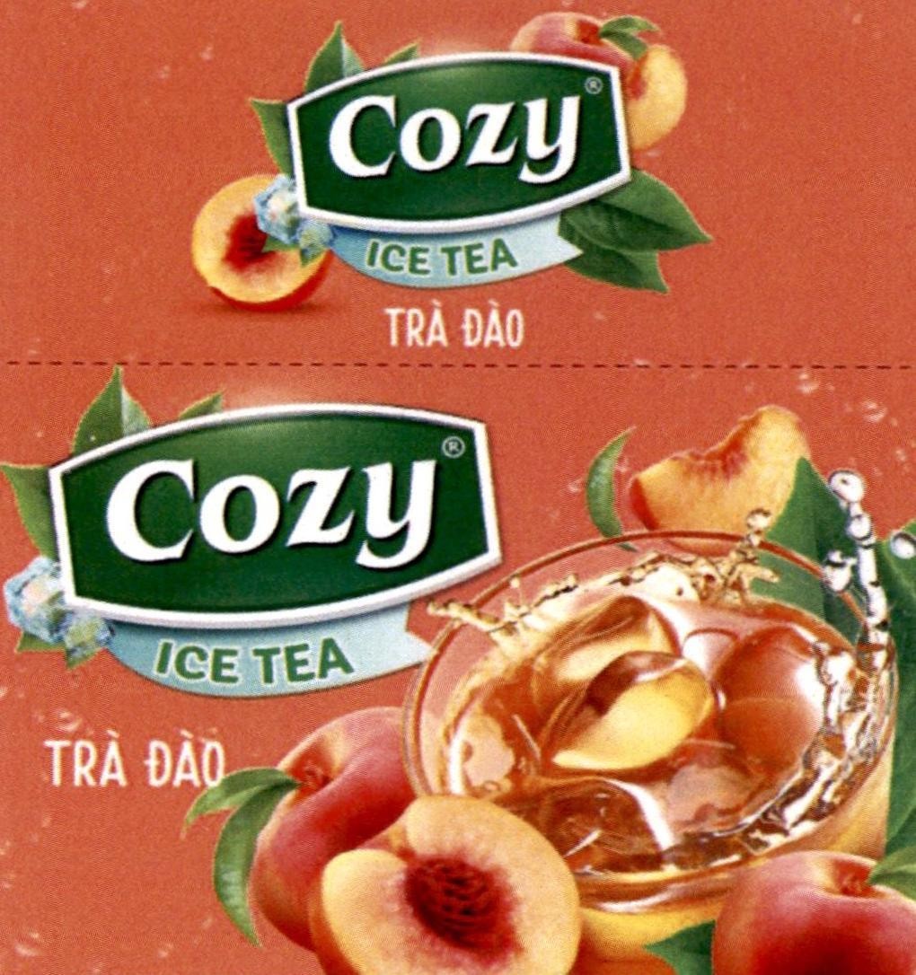 Nhãn hiệu Cozy ICE TEA TRÀ ĐÀO  của Công ty cổ phần sản phẩm Sinh Thái, số đơn 4-2024-08842