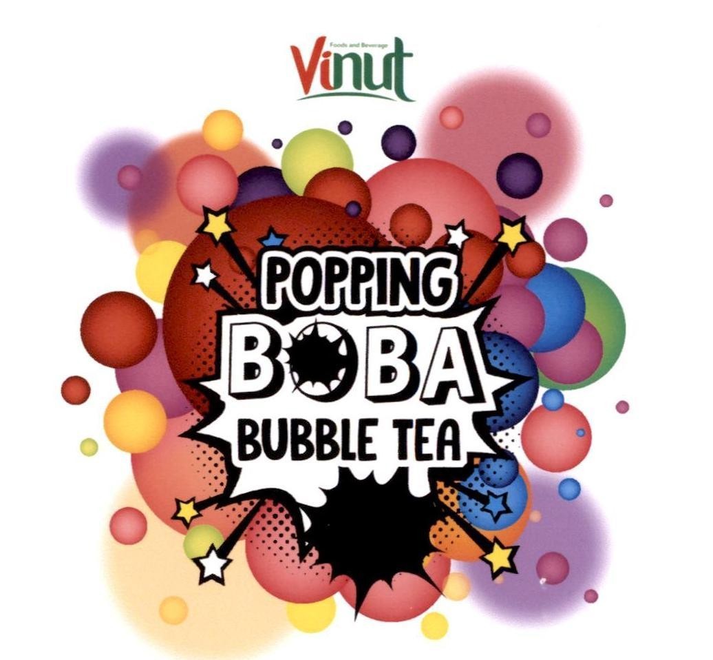 Nhãn hiệu Foods and Beverage Vinut POPPING BOBA BUBBLE TEA  của Công ty cổ phần thực phẩm và nước giải khát Nam Việt, số đơn 4-2024-12921