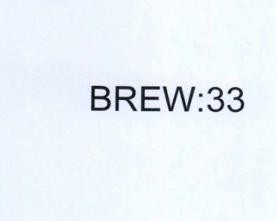 Nhãn hiệu BREW:33  của Hilton Worldwide Manage Limited, số đơn 4-2024-32032