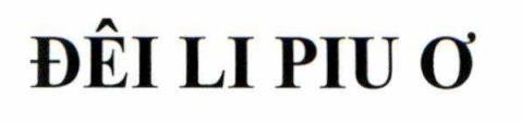 Nhãn hiệu ĐÊI LI PIU Ơ  của JBX Pty Ltd, số đơn 4-2024-39771