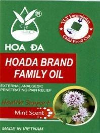 HOA ĐA HOADA BRAND FAMILY OIL EXTERNAL ANALGESIC PENETRATING PAIN RELIEF Health suppor Mint Scent MADE IN VIETNAM 