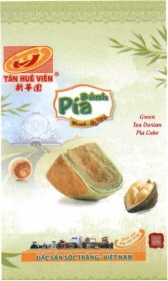 Công ty TNHH chế biến thực phẩm bánh pía lạp xưởng Tân Huê Viên的THV TÂN HUÊ VIÊN Bánh Pía Trà Xanh - Sầu Riêng Green Tea Durian Pia Cake Chinh phục bằng chất lượng ĐẶC SẢN SÓC TRĂNG - VIỆT NAM [xin hua yuan: Tân Huê Viên] 品牌, 申请号 4-2024-42586
