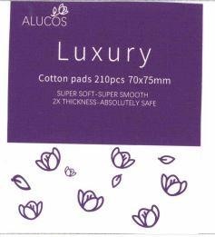 Nhãn hiệu ALUCOS Luxury Cotton Pads 210pcs 70x75mm SUPER SOFT - SUPER SMOOTH 2X THICKNESS - ABSOLUTELY SAFE  của Nguyễn Thị Vân Anh, số đơn 4-2024-57450