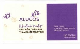ALUCOS khăn mặt SIÊU MỀM/SIÊU MỊN THẤM NƯỚC TUYỆT ĐỐI FACE TOWEL Super soft/Super smooth Absolutely soaked. 50 TỜ/TÚI (50 sheets/bag) 
