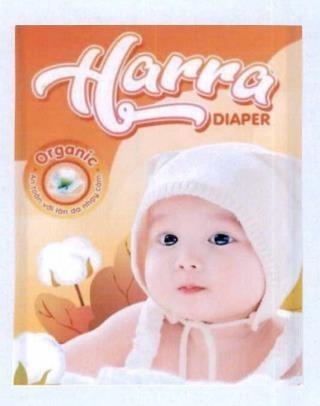 Nhãn hiệu Harra DIAPER Organic An toàn với làn da nhạy cảm  của Mai Thị Trang, số đơn 4-2024-58417