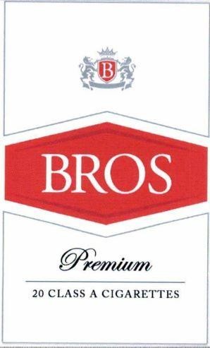 Nhãn hiệu B BROS Premium 20 CLASS A CIGARETTES  của Công ty TNHH thương mại dịch vụ Golden Mountain, số đơn 4-2024-61101