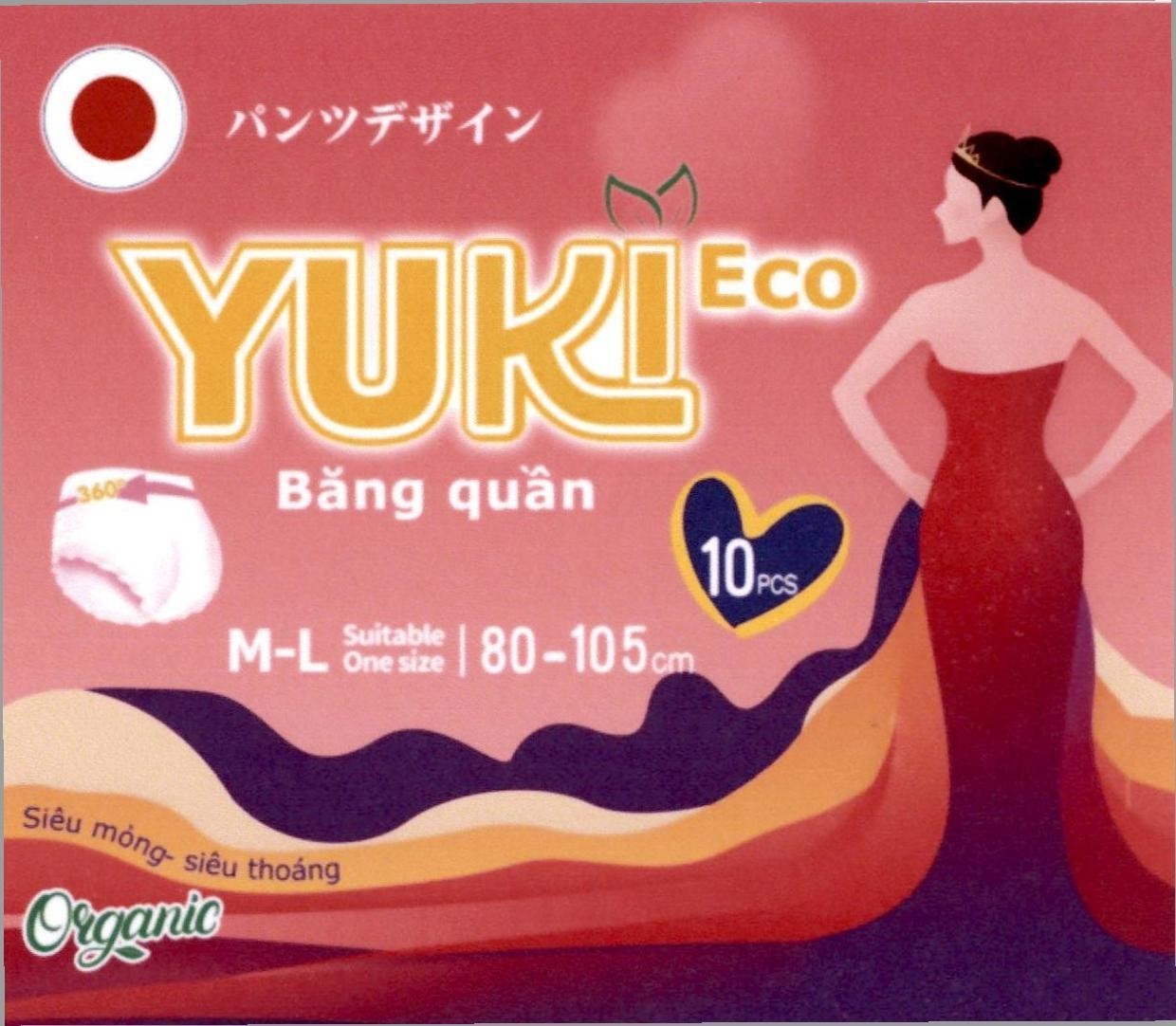 Nhãn hiệu YUKI Eco Băng quần M-L Suitable One size 80-105cm 10PCS Siêu mỏng - siêu thoáng Organic [pantsu dezain: Thiết kế quần lót]  của Mai Thị Trang, số đơn 4-2025-16036