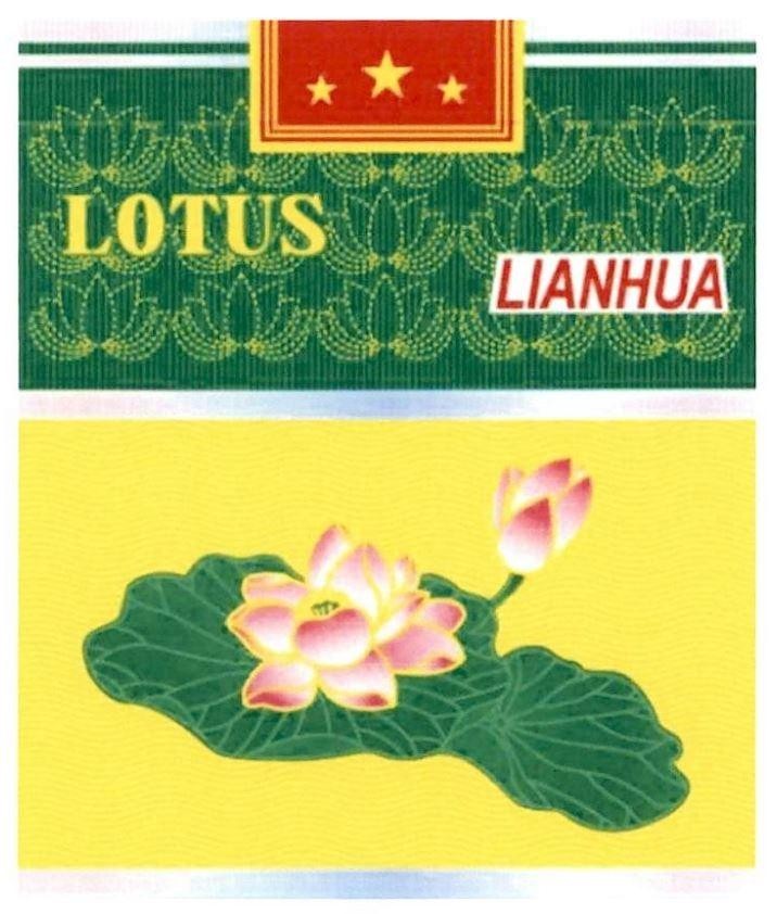 Nhãn hiệu LOTUS LIANHUA  của Công ty TNHH một thành viên Thuốc Lá Thanh Hóa, số đơn 4-2025-16184