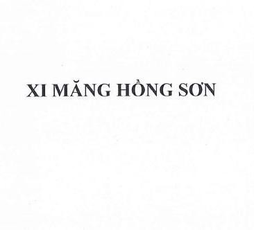 Phan Hồng Sơn的XI MĂNG HỒNG SƠN 品牌, 申请号 4-2025-22320