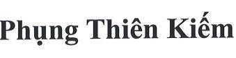 Phụng Thiên Kiếm 