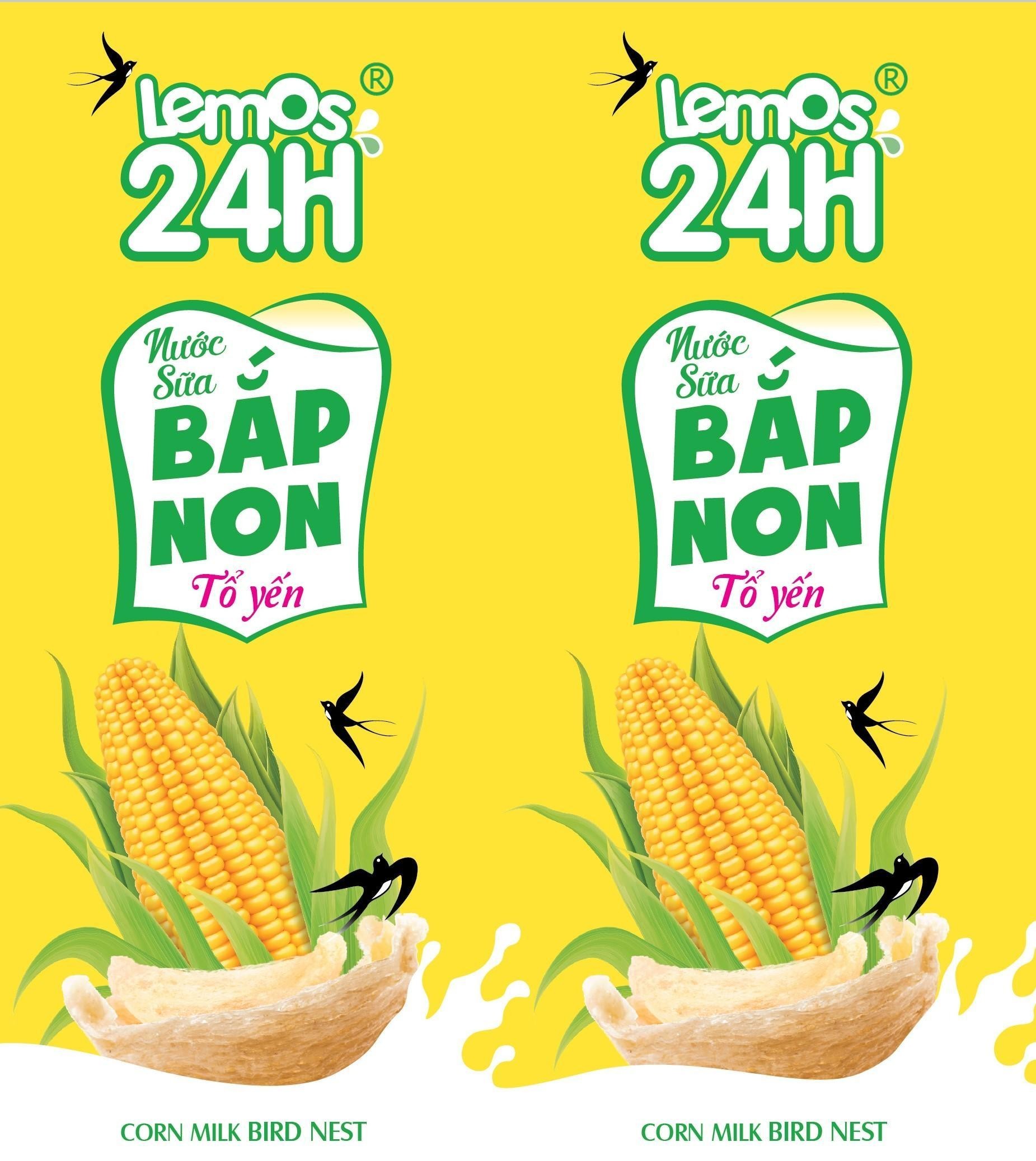 Nhãn hiệu Lemos 24H Nước Sữa BẮP NON Tổ yến CORN MILK BIRD NEST  của CÔNG TY CỔ PHẦN TẬP ĐOÀN VIHAMARK, số đơn 4-2025-41661