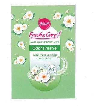 Nhãn hiệu Diana Fresh&Care DUNG DỊCH VỆ SINH PHỤ NỮ Odor Fresh NGĂN NGỪA VI KHUẨN HẠN CHẾ MÙI Ag+  của Công ty cổ phần Diana Unicharm, số đơn 4-2025-43678