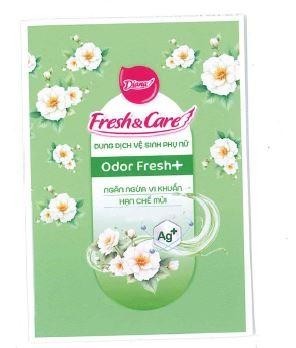 Nhãn hiệu Diana Fresh&Care DUNG DỊCH VỆ SINH PHỤ NỮ Odor Fresh NGĂN NGỪA VI KHUẨN HẠN CHẾ MÙI Ag +  của Công ty cổ phần Diana Unicharm, số đơn 4-2025-43679