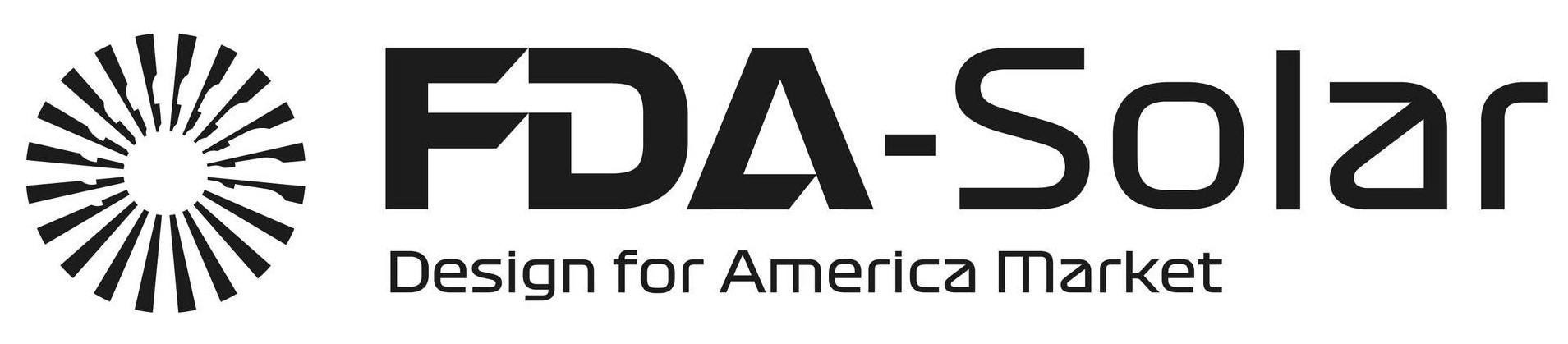 Nhãn hiệu FDA-Solar Design for America market  của CÔNG TY TNHH THƯƠNG MẠI VÀ SẢN XUẤT KHÁNH XUÂN, số đơn 4-2025-47437