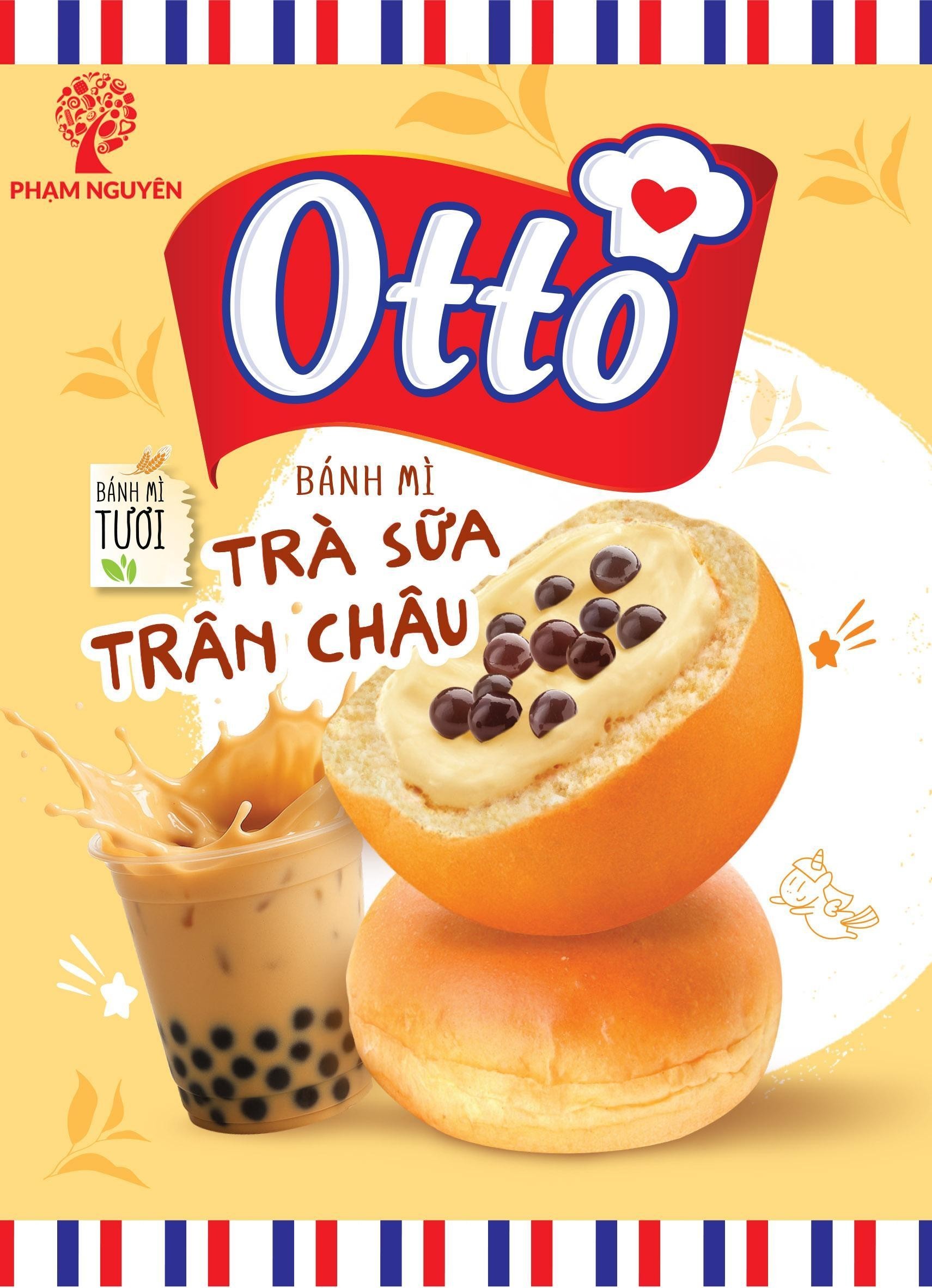 Nhãn hiệu Otto BÁNH MÌ TRÀ SỮA TRÂN CHÂU BÁNH MÌ TƯƠI PHẠM NGUYÊN  của CÔNG TY TNHH CHẾ BIẾN THỰC PHẨM & BÁNH KẸO PHẠM NGUYÊN, số đơn 4-2025-61033
