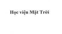 Nhãn hiệu Học viện Mặt Trời  của Công ty TNHH đầu tư Tập đoàn Mặt Trời, số đơn 4-2025-61211
