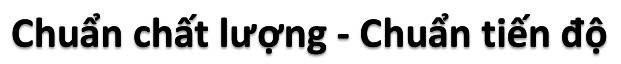 Chuẩn chất lượng - Chuẩn tiến độ 