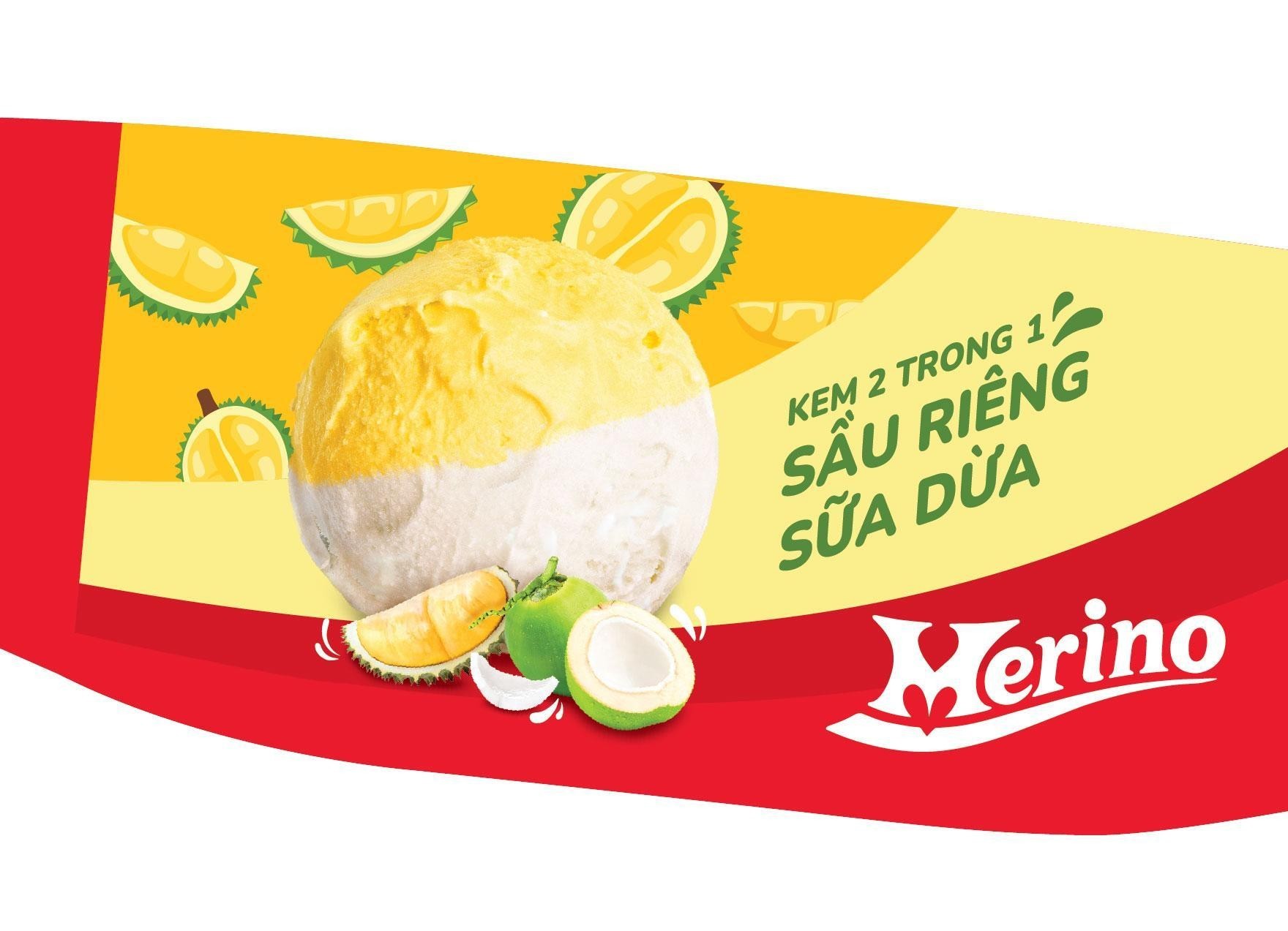 Trademark Merino KEM 2 TRONG 1 SAU RIENG SUA DUA  of CÔNG TY CỔ PHẦN THỰC PHẨM ĐÔNG LẠNH KIDO, application No 4-2026-03624