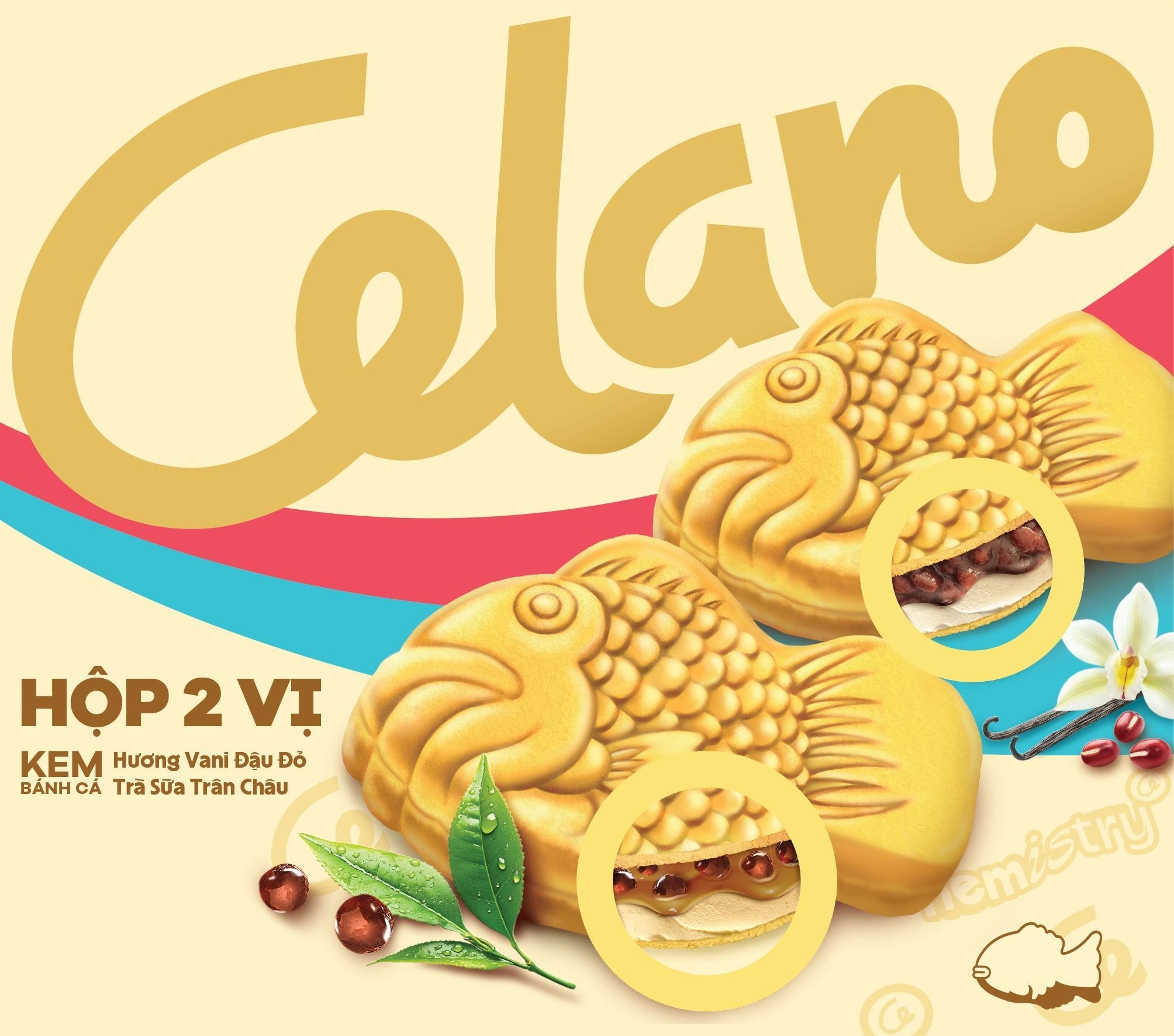 Trademark Celano HỘP 2 VỊ KEM BÁNH CÁ Hương Vani Đậu Đỏ Trà Sữa Trân Châu  of CÔNG TY CỔ PHẦN THỰC PHẨM ĐÔNG LẠNH KIDO, application No 4-2026-03632