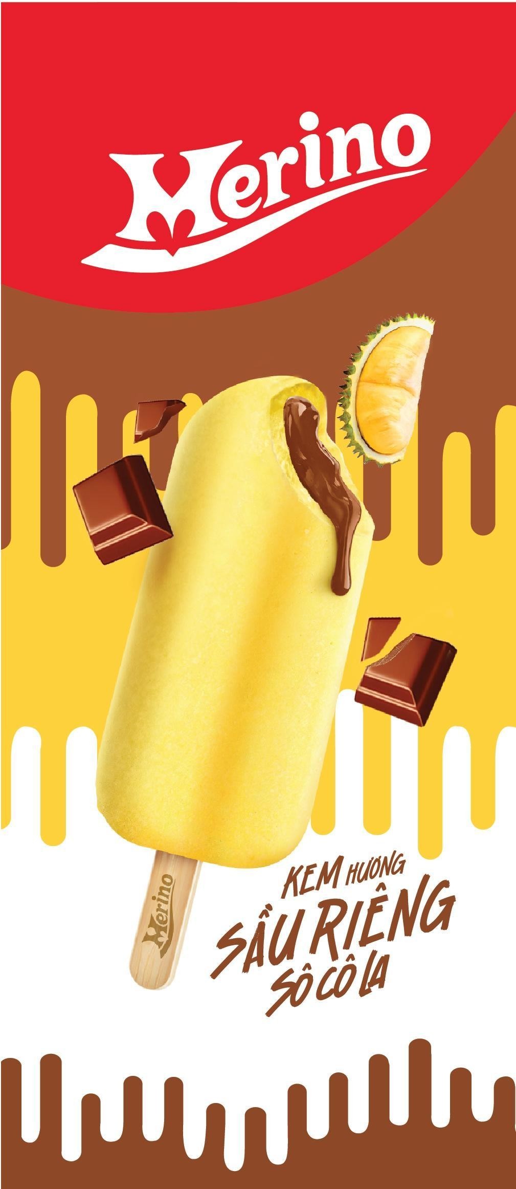 Trademark Merino Merino KEM HƯƠNG SẦU RIÊNG SÔ CÔ LA  of CÔNG TY CỔ PHẦN THỰC PHẨM ĐÔNG LẠNH KIDO, application No 4-2026-03642