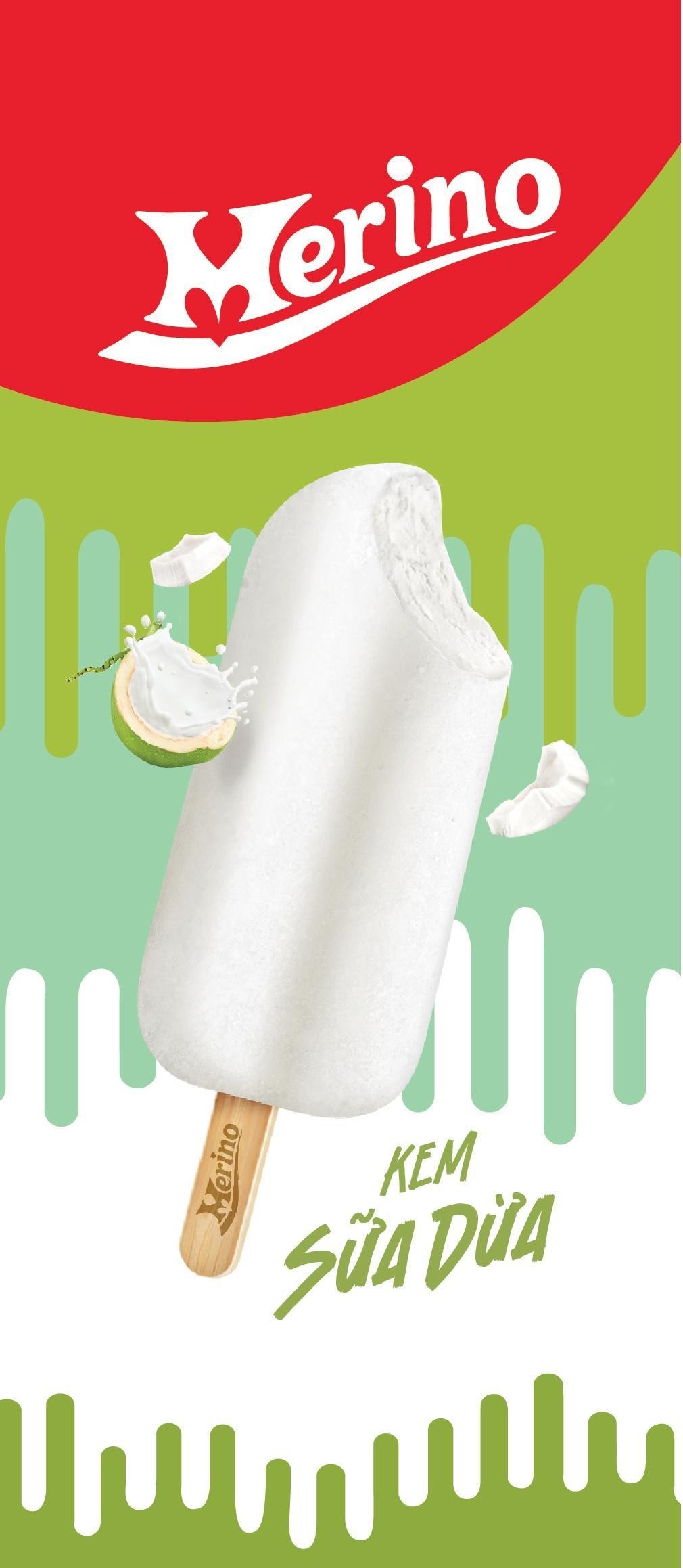 Trademark Merino Merino KEM SỮA DỪA  of CÔNG TY CỔ PHẦN THỰC PHẨM ĐÔNG LẠNH KIDO, application No 4-2026-03645