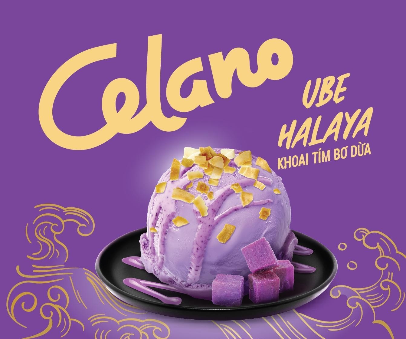 Trademark Celano UBE HALAYA KHOAI TÍM BƠ DỪA  of CÔNG TY CỔ PHẦN THỰC PHẨM ĐÔNG LẠNH KIDO, application No 4-2026-03647