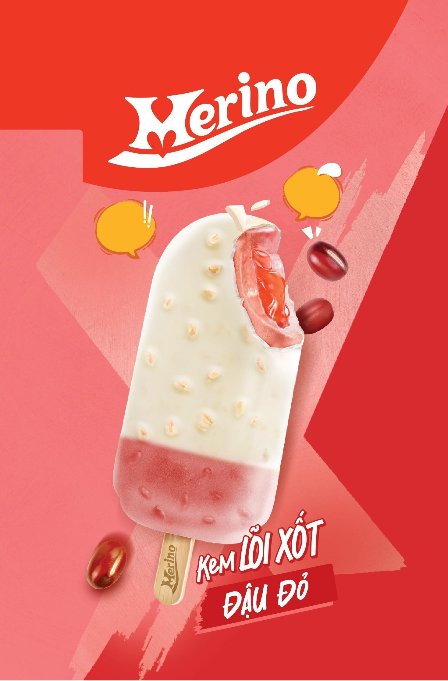 Trademark Merio Merino KEM LÕI XỐT ĐẬU ĐỎ  of CÔNG TY CỔ PHẦN THỰC PHẨM ĐÔNG LẠNH KIDO, application No 4-2026-03648