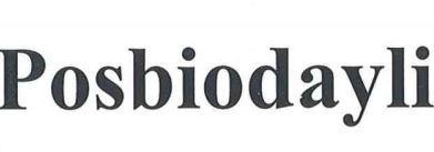 Trademark Posbiodayli  of CÔNG TY CỔ PHẦN VẮC XIN VÀ SINH PHẨM NHA TRANG, application No 4-2026-03822