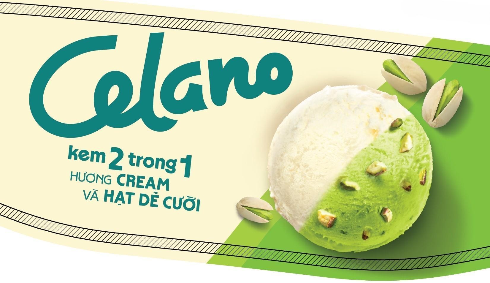 Trademark Celano kem 2 trong 1 HƯƠNG CREAM VÀ HẠT DẺ CƯỜI  of CÔNG TY CỔ PHẦN THỰC PHẨM ĐÔNG LẠNH KIDO, application No 4-2026-03912