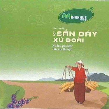 Nhãn hiệu MINHKHUE FOOD ince 1988 BỘT SẮN DÂY XỨ ĐOÀI Kudzu powder Đặc sản Hà Nội  của CÔNG TY CỔ PHẦN THỰC PHẨM MINH KHUÊ FOOD, số đơn 4-2026-05022