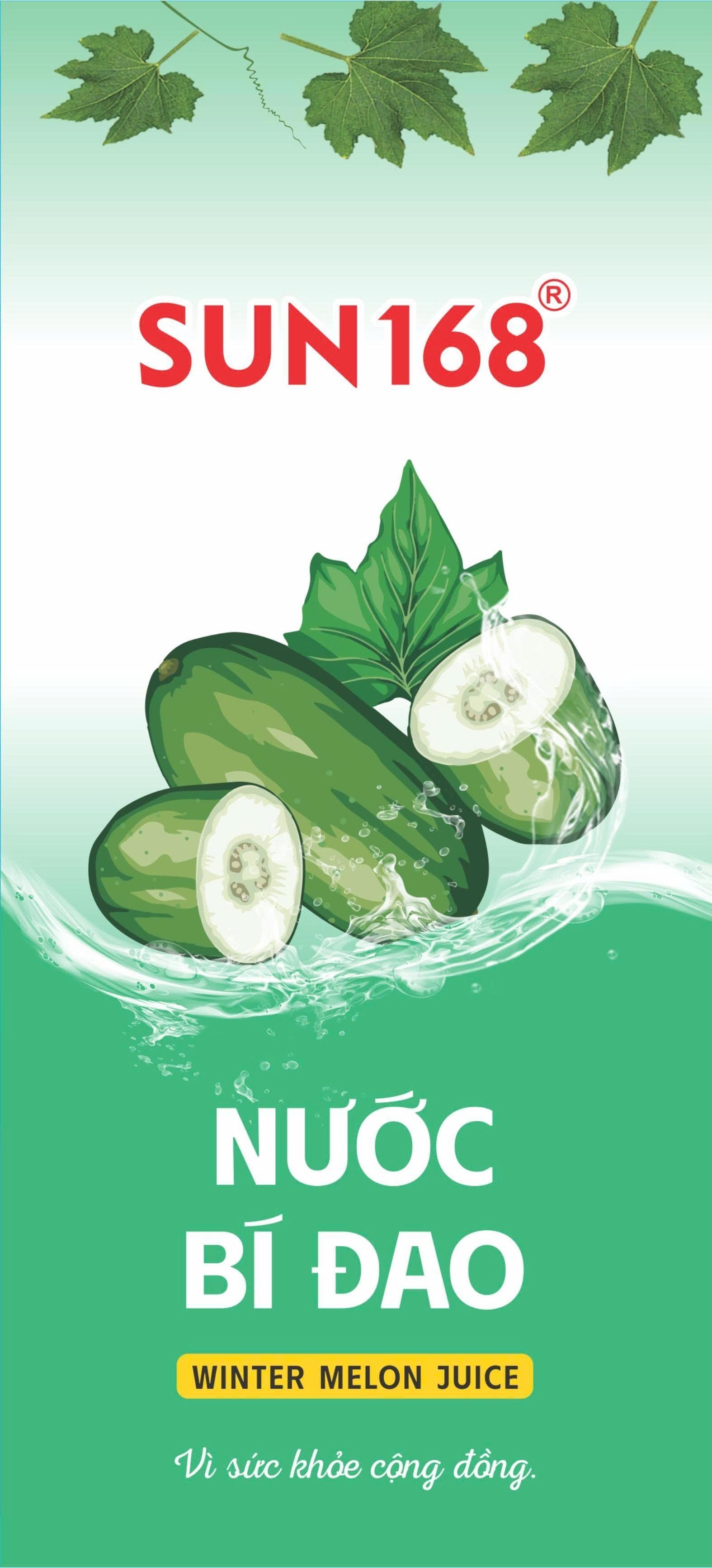 Nhãn hiệu SUN168 NƯỚC BÍ ĐAO WINTER MELON JUICE Vì sức khỏe cộng đồng  của CÔNG TY TNHH PHÚ THÁI SƠN, số đơn 4-2026-09778