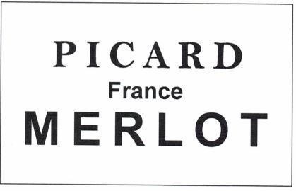 Nhãn hiệu PICARD Rrance MERLOT  của CÔNG TY TNHH TRI VIN SA, số đơn 4-2026-14320