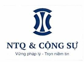 Nhãn hiệu NTQ & CỘNG SỰ Vững pháp lý - Trọn niềm tin  của Công ty luật trách nhiệm hữu hạn NTQ & Cộng sự, số đơn 4-2026-23007