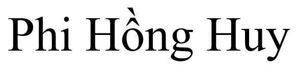 Phi Hồng Huy 