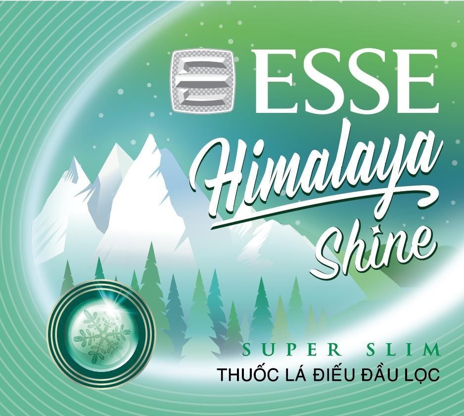 Nhãn hiệu ESSE Himalaya Shine SUPER SLIM THUỐC LÁ ĐIẾU ĐẦU LỌC  của KT&G Corporation, số đơn 4-2026-39970
