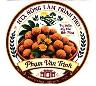 Nhãn hiệu HTX NÔNG LÂM TRÌNH THỌ NÔNG SẢN SẠCH CHẤT LƯỢNG UY TÍN Vải thiều sấy khô Bắc Ninh Phạm Vân Trình  của Hợp tác xã nông lâm Trình Thọ, số đơn 4-2026-41513
