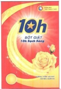 Nhãn hiệu 10h BỘT GIẶT 10h Sạch Sáng ĐÁNH BAY MỌI THÁCH THỨC HƯƠNG THƠM TƯƠI MÁT GIỮ MÀU QUẦN ÁO  của CÔNG TY TNHH GIA QUỲNH PHÁT 86, số đơn 4-2026-44199