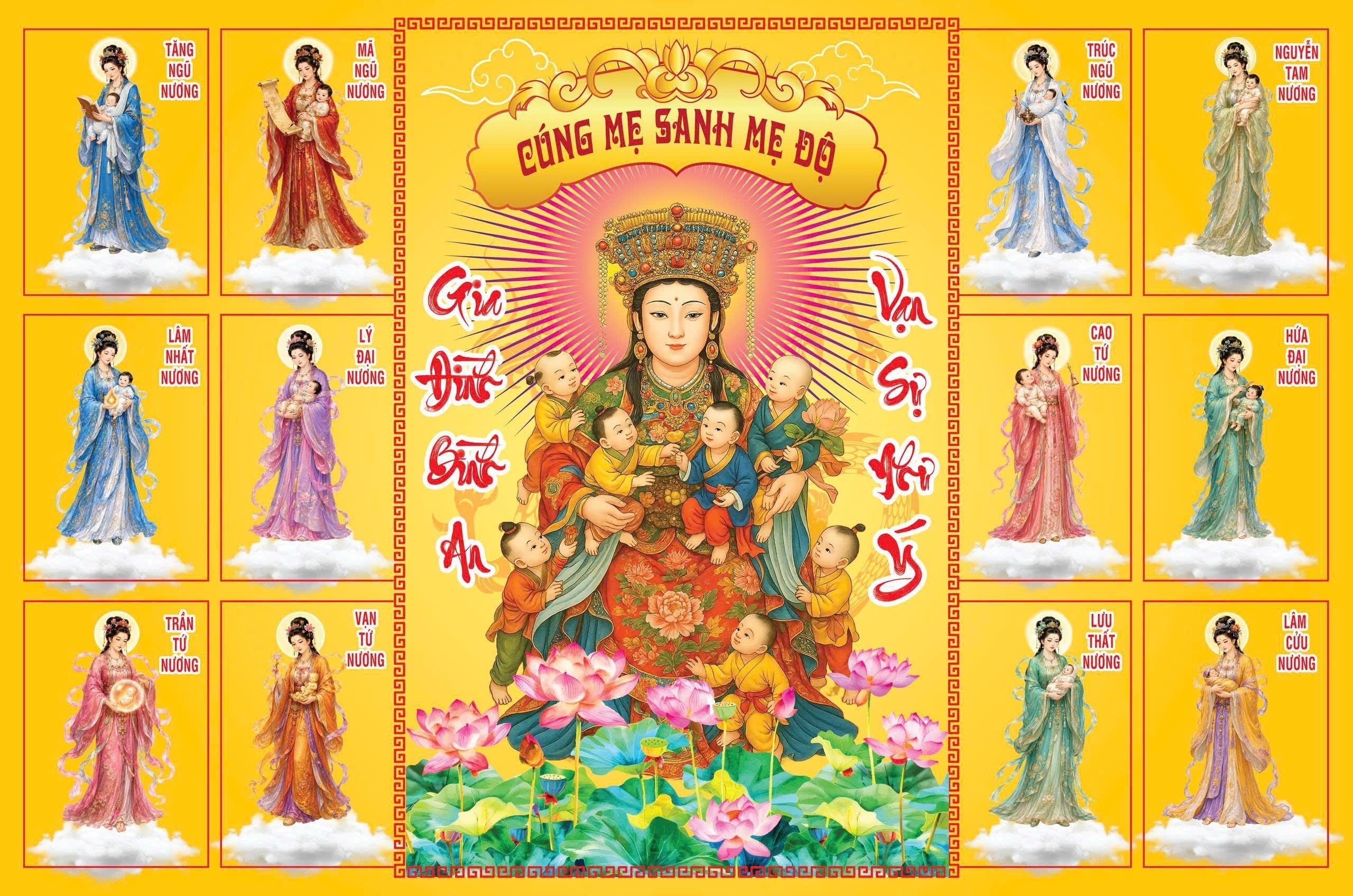 Nhãn hiệu CÚNG MẸ SANH MẸ ĐỘ Gia Đình Bình An Vạn Sự Như Ý  của Dương Thị Huế Vi, số đơn 4-2026-50642