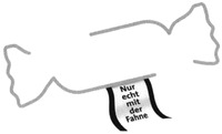 Trademark Nur echt mit der Fahne Nur echt mit der Fahne of Soldan Holding + Bonbonspezialitäten GmbH, application No 1493279